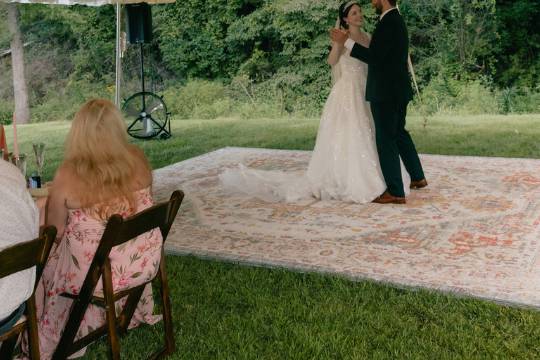 Reception under tent