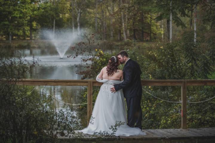 Couple on bridge