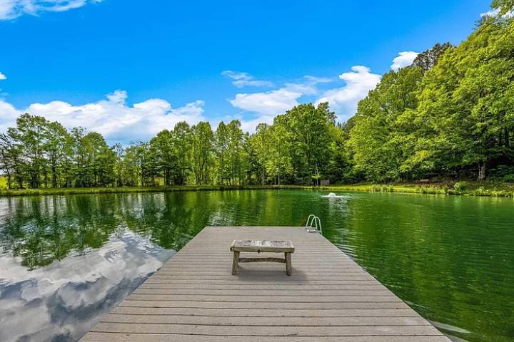 The dock on the pond