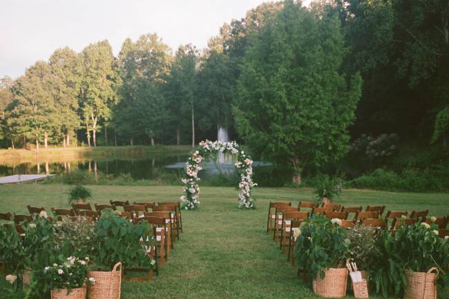 Ceremony centered w/ fountain