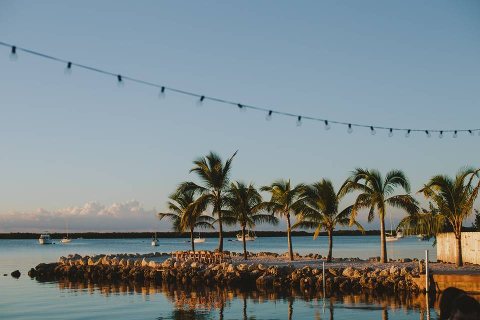 Dolphin point at sunset