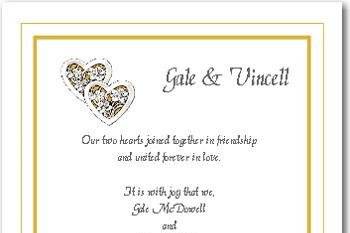 Two Hearts Wedding Invitation