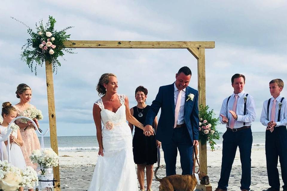 Their pups part of ceremony
