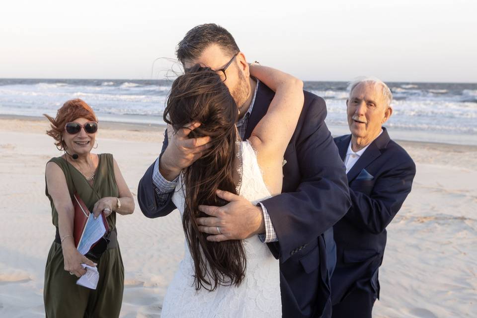 Kissing his Bride