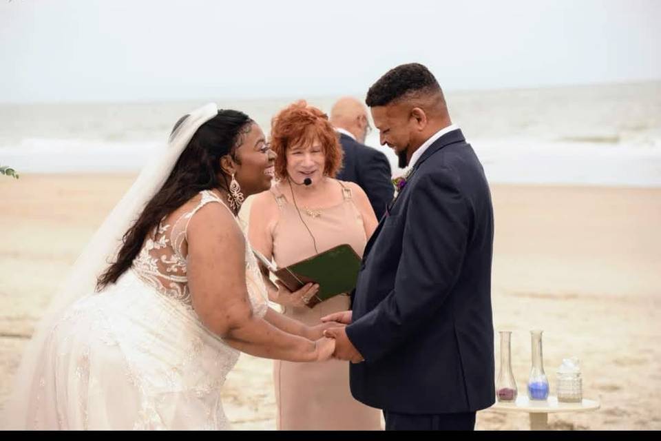 Lois and David on the beach