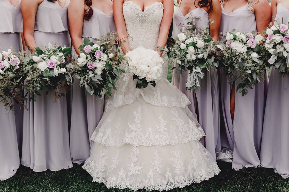 Bridal party bouquets