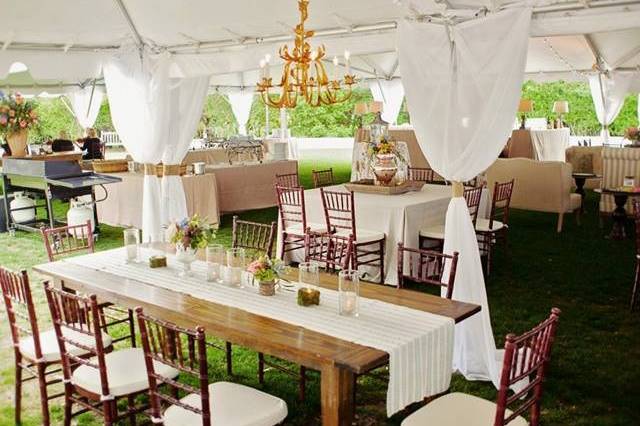 Reception tent