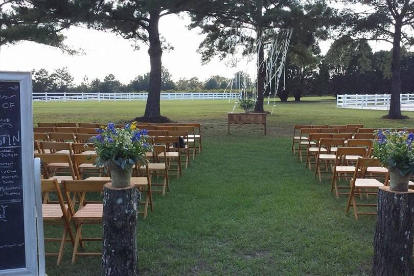 Outdoor wedding space