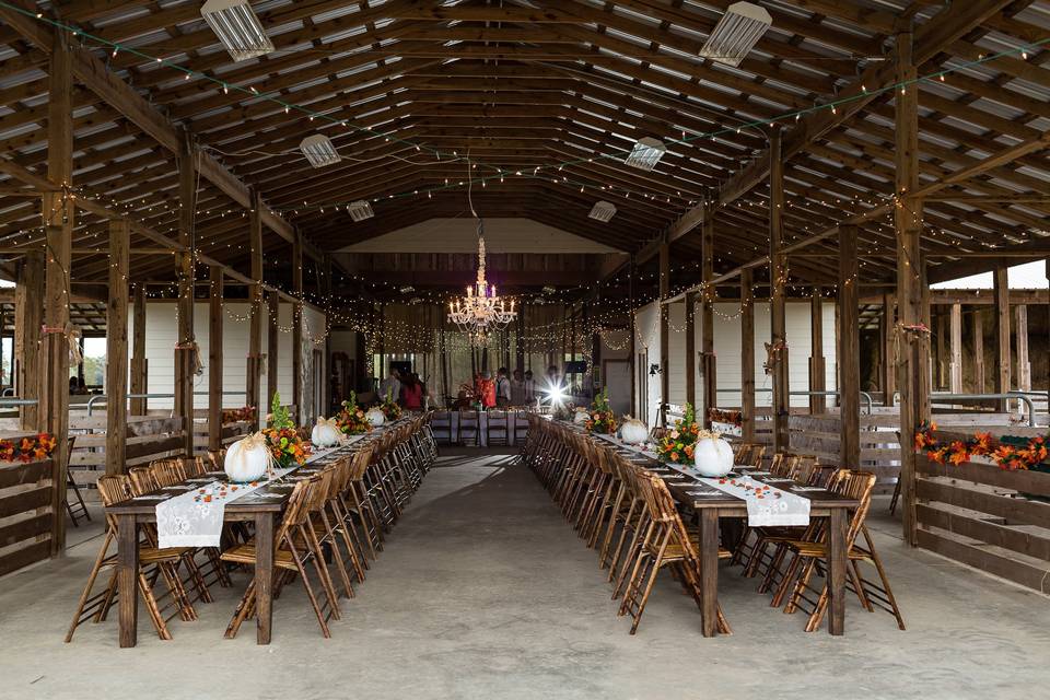 Rustic reception hall