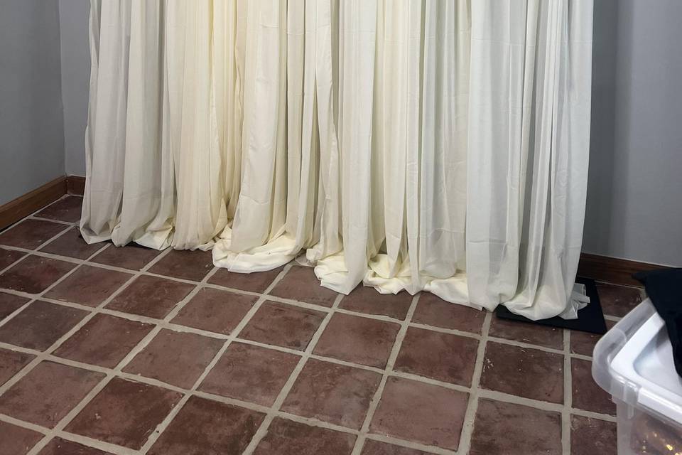 Ivory Curtain Backdrop