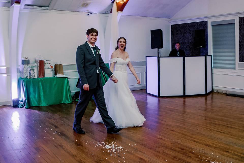 Entering into the hall