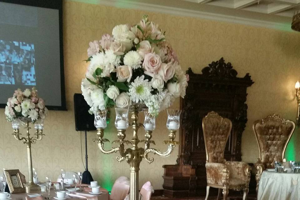 Tall floral centerpiece