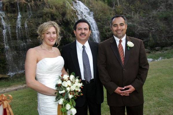 Ceremony by the waterfalls