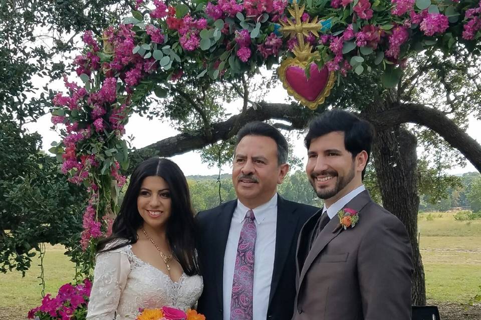 Outdoor wedding ceremony