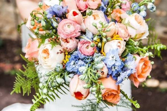 Bride holding a bouquet