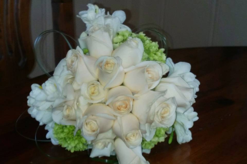 White rose bouquet