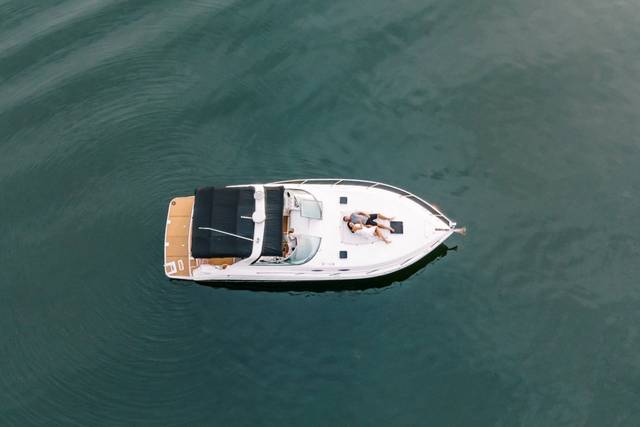 Engagement session boat