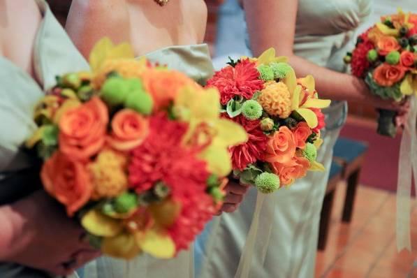 Summer colored bouquets