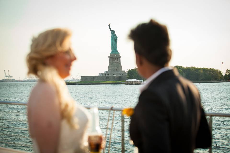 Overlooking the Statue of Liberty