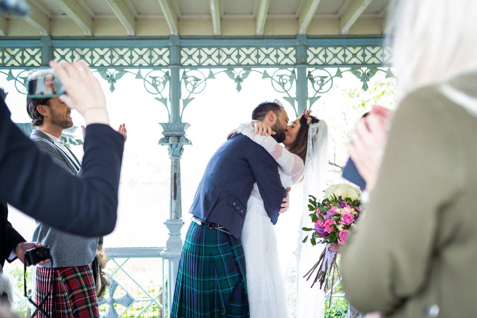 Wedding kiss