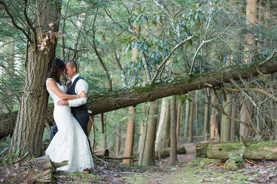 Couple in the woods