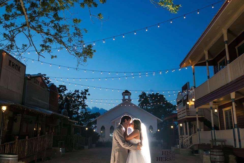 Kissing during the evening