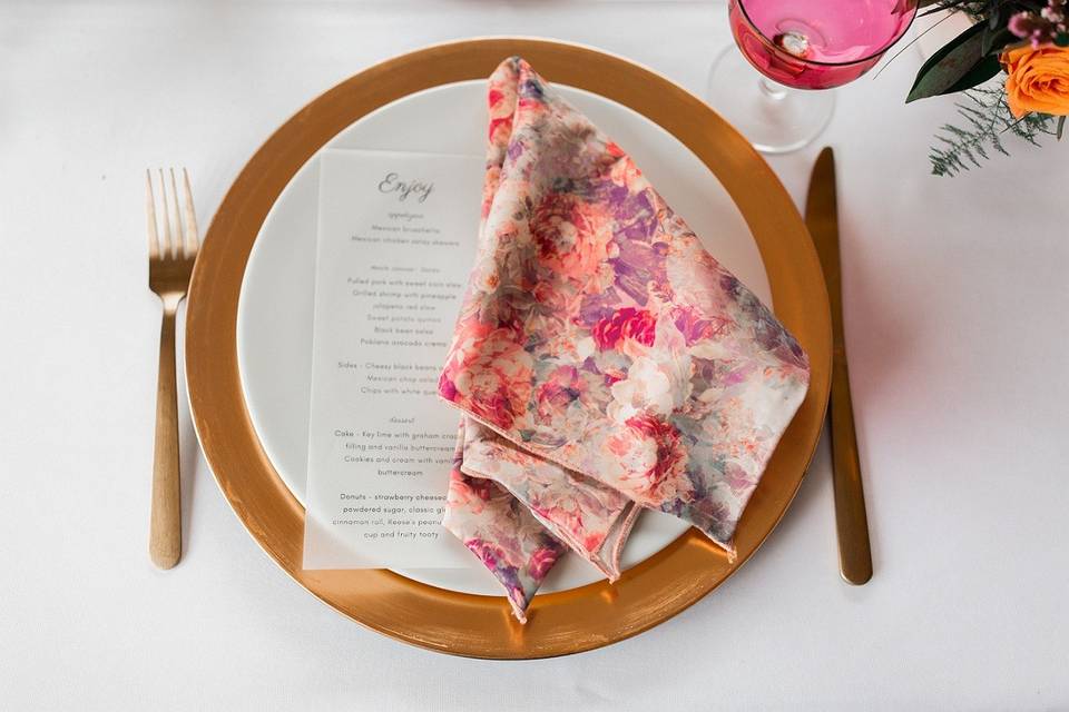 Floral napkin