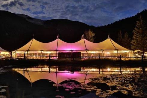 Wedding tent in Colorado