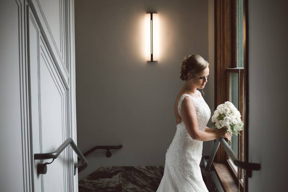 Bride holding her bouquet