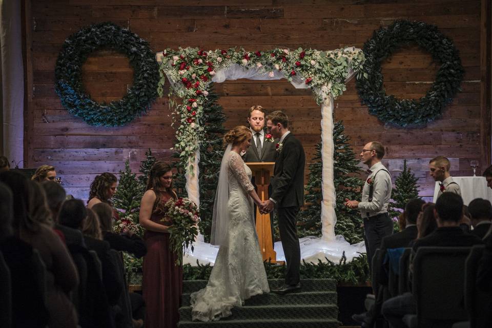 The Lange's Wedding. What a beautiful winter ceremony.