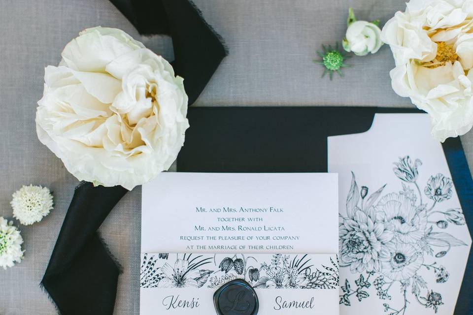 Flat Card, Band & Wax Seal