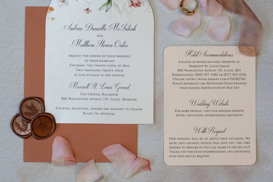 Arch Die Cut Invitation