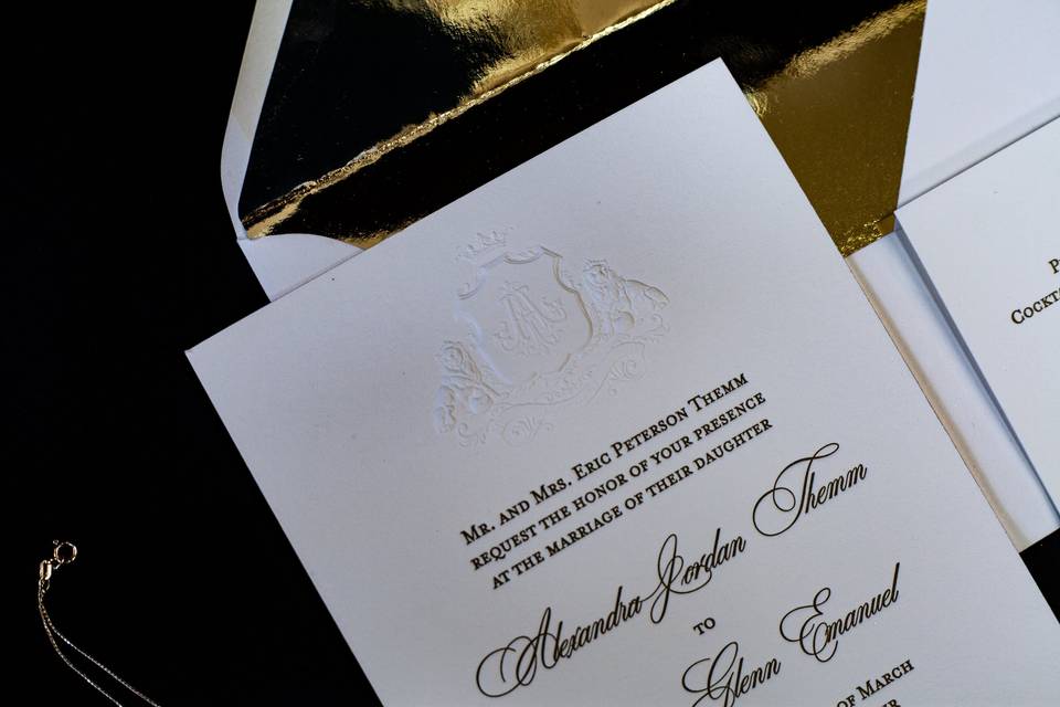 Sculpted Embossed Letterpress