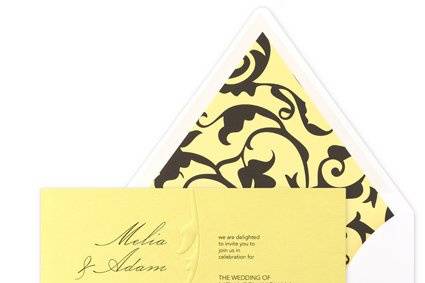 Yellow themed invitation set