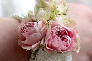 Pink rose corsage