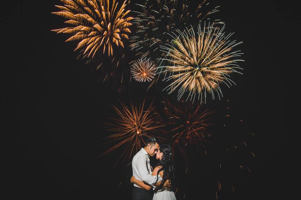 Epic fireworks shot in Aruba