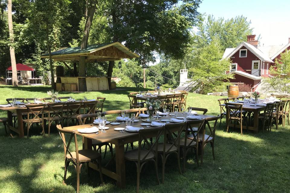 Farm Tables in the Grove