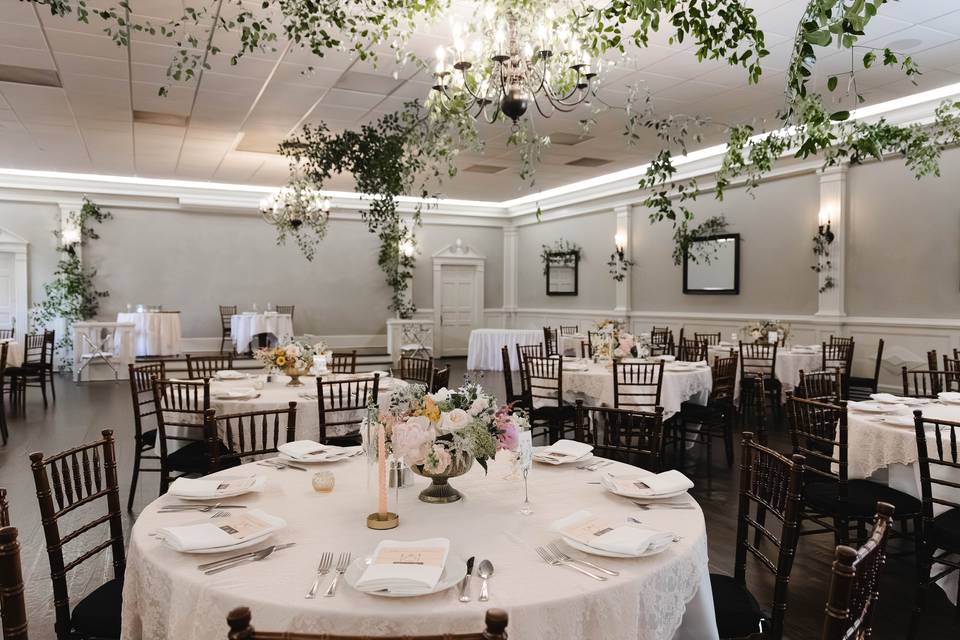 Summer wedding reception