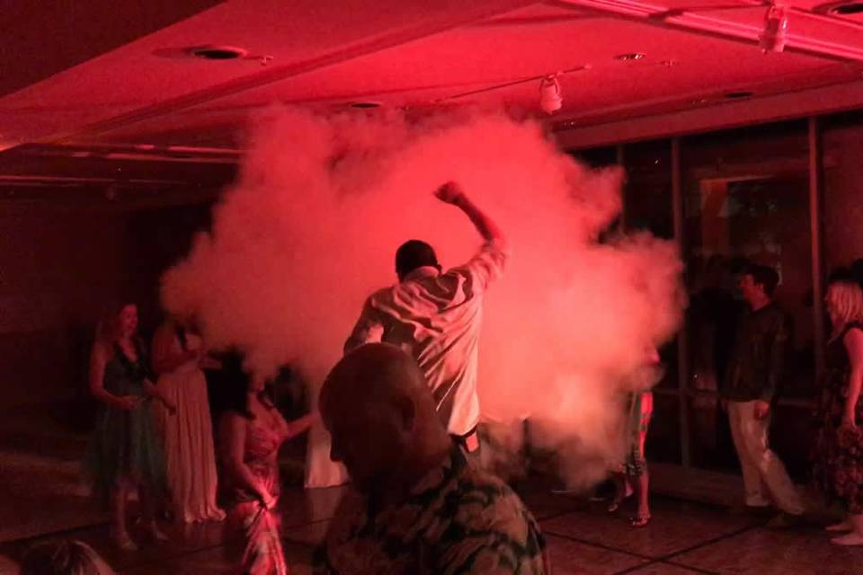 CO2 Cannon on the dance floor