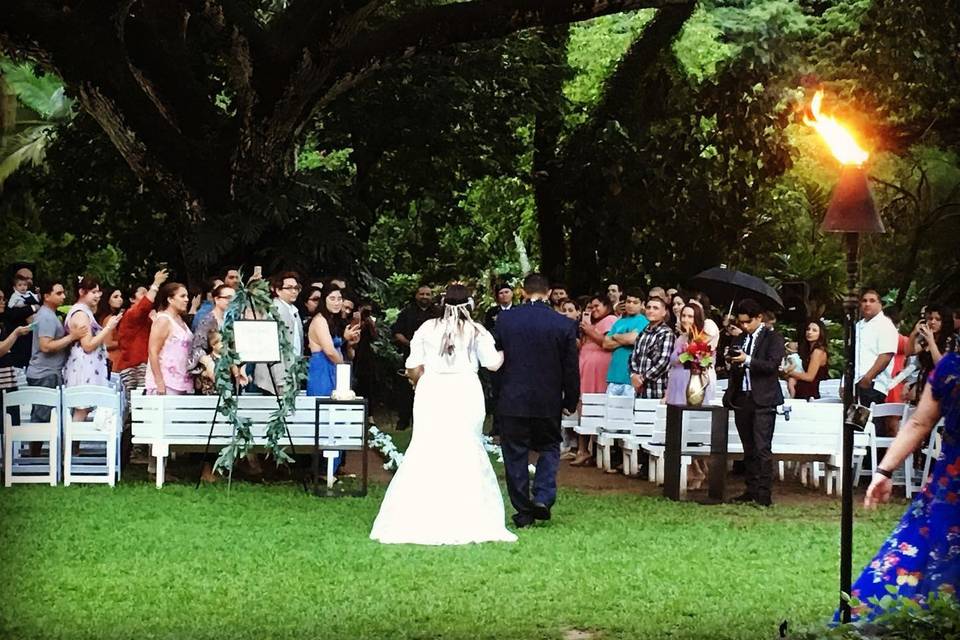 Wedding ceremony at Waimea