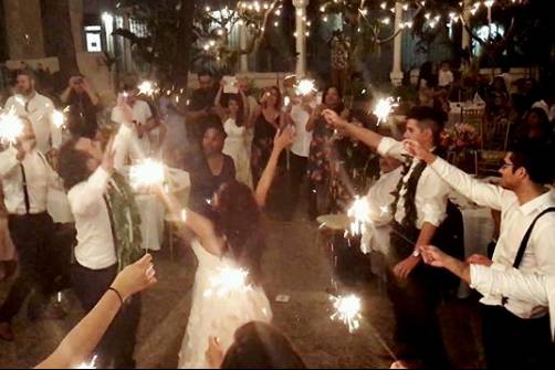 Sparkler dance Latin wedding!