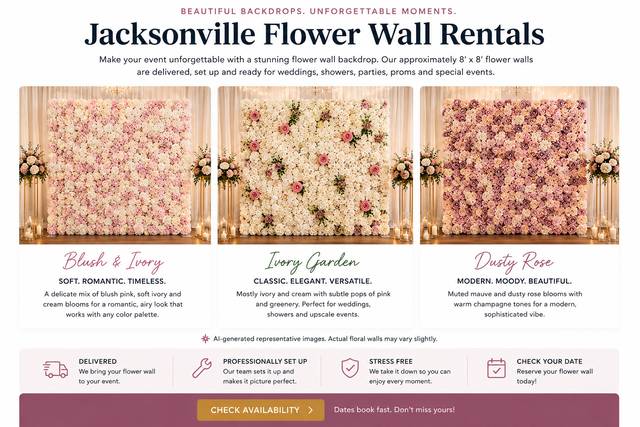 Three flower walls.