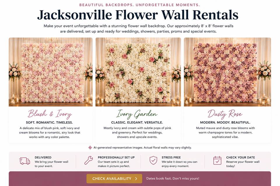 Three flower walls.