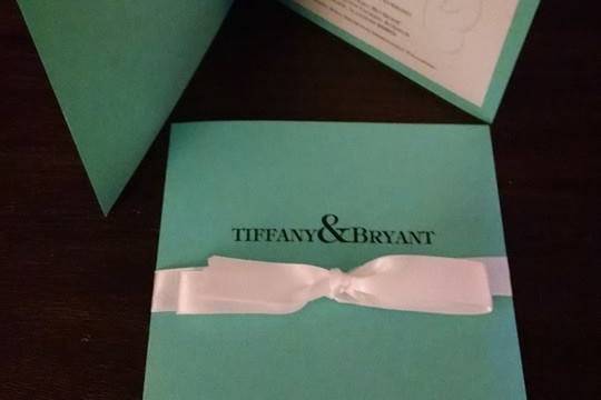 Tiffany themed invitation