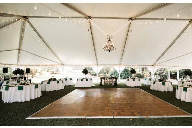 Tent interior and bridal suite