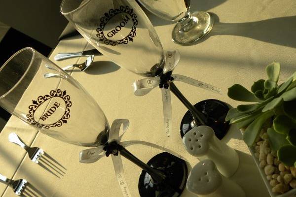 Custom champagne flutes