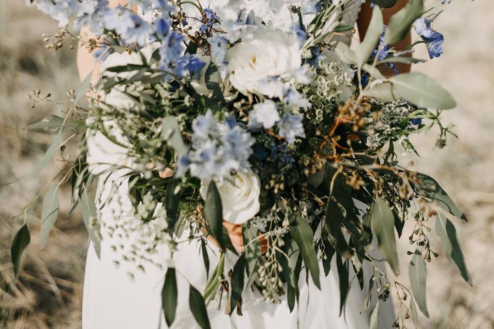 Bohemian bridal bouquet