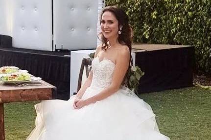 Bride in her seat