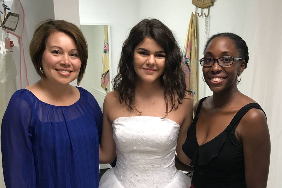 Fitting of teh dress