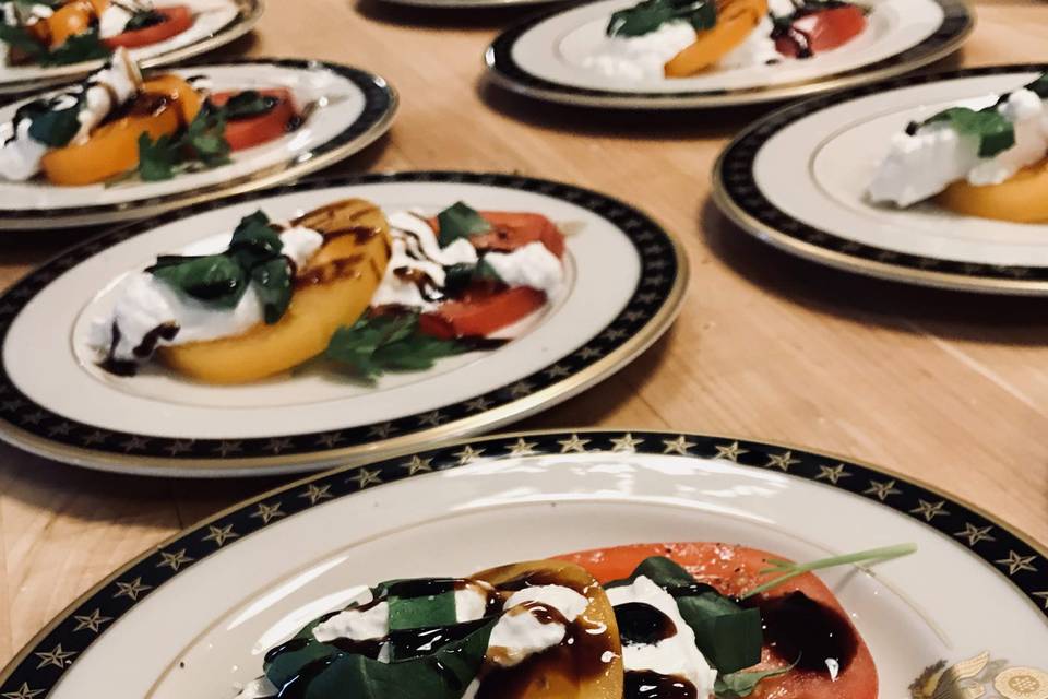 Plated caprese